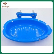 JLY55OZPQ ที่แขวนแขวน อ่างอาบน้ำนก นกตัวเล็กๆ พลาสติกทำจากพลาสติก อาบน้ำนกอาบน้ำ อุปกรณ์เสริมกรงนก สีฟ้าสีฟ้า กล่องชามใส่ของ