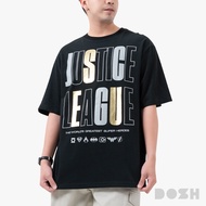 DOSH MENS EXTRASIZED T-SHIRTS JUSTICE LEAGUE เสื้อยืดใหญ่พิเศษ FJMTX5000-BL (3XL-7XL)
