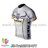 เสื้อจักรยานแขนสั้นทีม Trek 13 สีขาวเหลือง