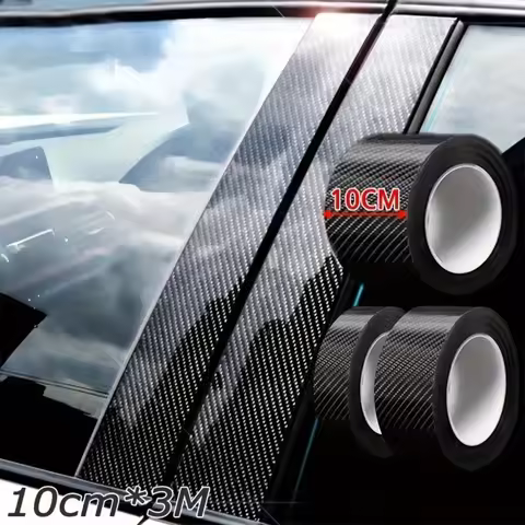 DIY nano 3D carbon fiber car sticker, threshold protection strip, bumper tape, motorcycle, bicycle w