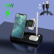 REUP Wireless Charger Stand 3 in 1 Qi 20W Fast Charging Dock Station for Apple Watch iWatch 6 5 4 AirPods Pro iPhone 12 11XS 8