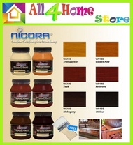 NICORA Woodsheen 320ml *Water Based Varnish Wood Paint *Wood Painting / Cat Kayu Cat Pintu (Free Shellac Brush )