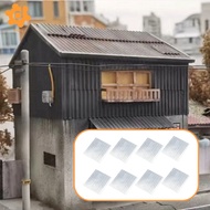 [utruiut0k] 8x 1/72 Miniature Roof Tiles Fake Tiles Model Compact Easy to Use Landscape