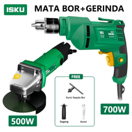 ISKU Planer Listrik 450W Gerinda Tangan 500W Mesin Bor Listrik 700W