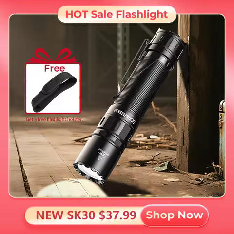 New SOFIRN SK30 2800LM Tactical Flashlight SFT70 LED Light 6500K 21700 USB C Rechargeable Torch Doub