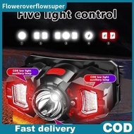 FSMY Outdoor LED Headlamp Smart Sensor Dual Light Source Headwear 10-15h Fishing Light Jelly