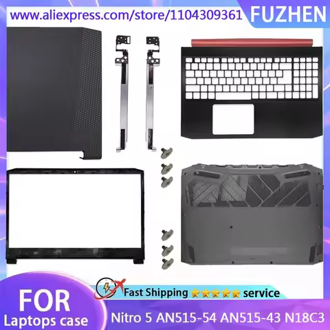New Cover For Nitro 5 AN515-54 AN515-43 N18C3 LCD Rear Cover/Front Frame/Palm Pad/Bottom Cover/hinge