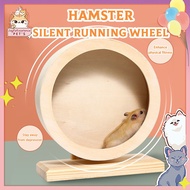 【JoyfulExcellence PET's】 Hamster Running wheel Golden Bear Silent wooden roller with stand Roller Hamster sports toy Hamster Golden Bear Running wheel hamster relief toy