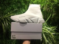 balenciaga speed trainer triple white pk god