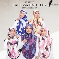 Tudung sarung bidang 50 55 60 plain bercorak labuh calessa
