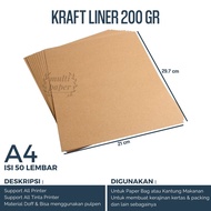 Kraft Paper A4 Liner 200 gsm contents 50 sheets / Kraft Paper Liner A4 200 gsm