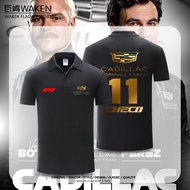 Cadillac F1 team's 2026 season Perez uniform, size 11, summer men's polo shirt with short sleeves