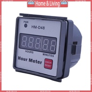 ci Digital Hour Meter Gauge 0‑999 99h Timer 220V Hour Meter HM-D48 Hour Meter for Lawn Mower  Tracto