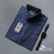 KEMEJA JUNE.21~Men's Short Sleeve Navy Shirt