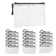 (CEUO) 30Pcs B6 Mesh Zipper Pouch 5.3X7.7InchWaterproof Zip Bag for School Office Supplies Puzzles &