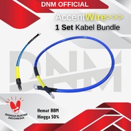 Regular BLUE Accent Wire Satan Cable 1 Set Of BLUE Series Booster Coil And Motor Negative Cable