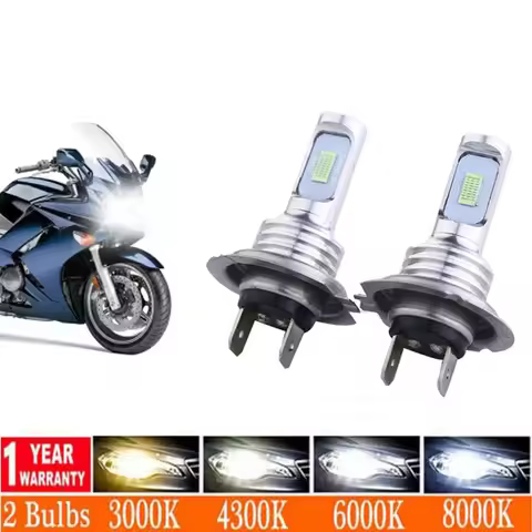 2Pcs H7 H4 LED Motorcycle Headlight Bulbs Hi Lo Beam Moto Lights For Yamaha Kawasaki Suzuki H7 LED L