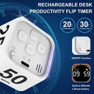 Preset + Custom Countdown Rechargeable Desk Productivity Flip Timer Ideal for ADHD Tool Study Work S