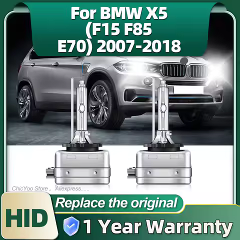 2pcs D1S 35W 12V Xenon HID Replacement Bulb 6000K Car Headlight For BMW X5 F15 F85 E70 2007 2008 200