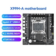 X99M-A Motherboard 4XDDR4 128G Memory LGA2011-3 CPU PCI-E3.0×16 Support M.2 NVME/NGFF Gigabit Networ