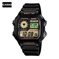 Velashop นาฬิกาข้อมือผู้ชาย  Casio สายเรซิ่น รุ่น AE-1200WH-1BVDF AE-1200WH-1B AE-1200WH- Black