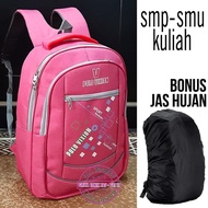 Tas Sekolah Anak SD Perempuan Polo Vixion gratis Jas Hujan - Tas sekolah anak perempuan smp 2021 mur