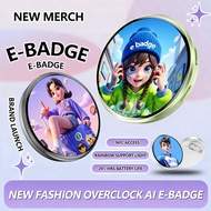NFC Dynamic E-Badge Touch Control Magnetic AI Anime Badge Electronic Merch Pendant