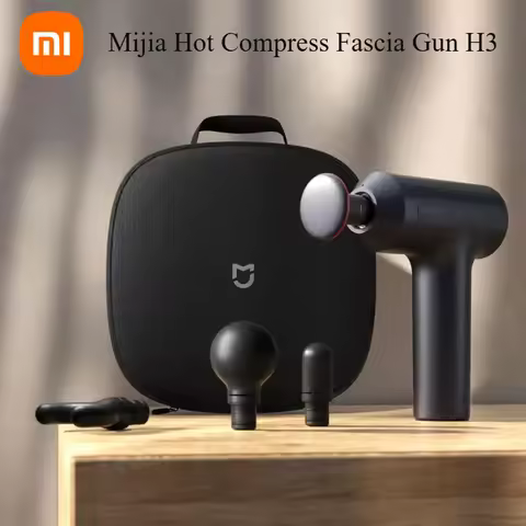Xiaomi Mijia Hot Compress Fascia Gun H3 Portable Muscle Massage Gun 25kg Thrust Brushless Motor 4 Ma