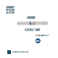 Liquatec ไส้กรองน้ำดื่ม PP ขนาด 20 นิ้ว ความละเอียด 1 ไมครอน (µm) จำนวน 1 ลัง (1 ลัง = 25 ชิ้น)