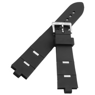 Brands 22mm 24mm Black Silicone Rubber Watch Barcelet Watchband for BVLGARI DP42C14SVDGMT Convex 8mm Watch Strap Men Women