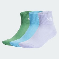 Adidas愛迪達三葉草休閒襪運動襪子 寶寶藍 草綠 薰衣草紫 彩色襪子 三雙入 IU2698