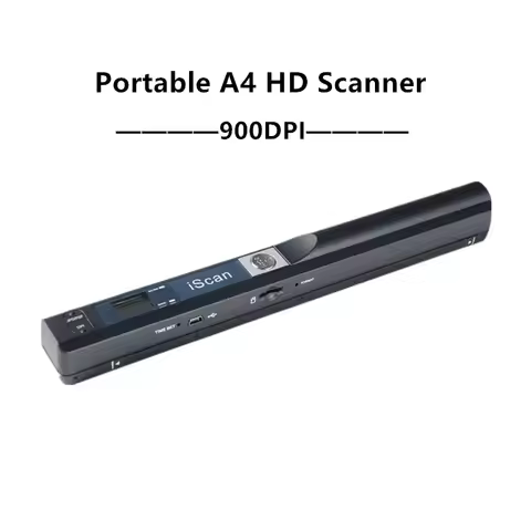 ISCAN portable handheld HD mini A4 scanner 900DPI household color book office document photo scannin