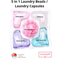 SG SELLER💕 5 in 1 (Detergent, Softener, Scent Booster, Anti Bacterial) Laundry Beads/ Laundry Capsules