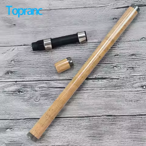 1Set Fishing Rod Cork Handle Assembly, Complete Grip Kit with Reel Seat, DIY Replacement Parts for C