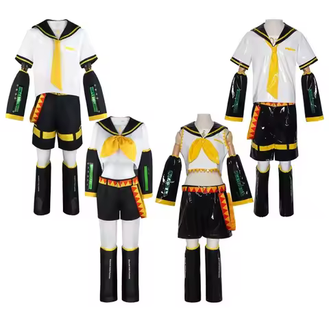 Kagagamine Twin Uniform Cosplay Costume Sailor Suit Set Kagagamine Rinn Lenn Role Play Anime Concert