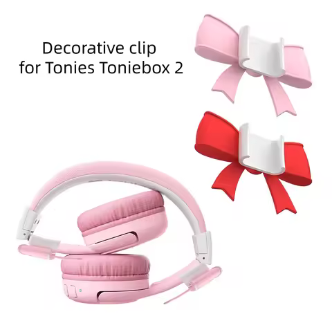 Decorative clip for Tonies Toniebox 2 Bluetooth-compatible headphones bow design