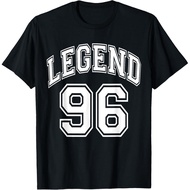 Men's cotton T-shirt Legend 96 Years Old Number Team 96th Birthday 1996 T-Shirt