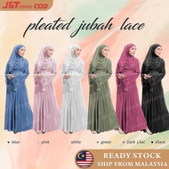 Abaya pleated Allium Dress Muslimah lace sleeves ABAYAS Muslim Jubah abaya Premium baju raya Plus Si