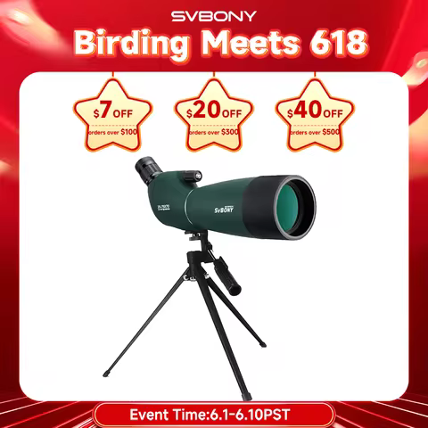 Svbony SV28 Spotting Scope 50/60/70/80mm Powerful Zoom With Tripod Waterproof,Camping equipment, Tar