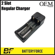 18650 2 Slot Regular Charger For Button / Flat Top Rechargeable Battery 3.7V