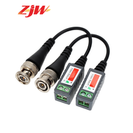 ZJW 1 pair 1080P AHD/HD-CVI/TVI/CVBS HD Video Balun Transmitter Cat5 Cat6 Video Balun