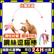Steel Wire Teasing Cat Stick (Taiwan Ready Stock) Elastic Teasing Cat Stick Cat Toy Cat Toy Teasing 
