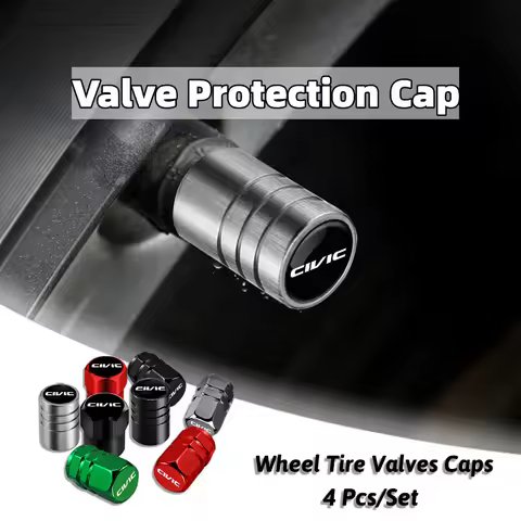 4Pcs Metal Car Wheel Tire Valves Caps Waterproof Dustproof Cover For Honda Civic Fit Accord City Vez