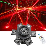 Show Remote Dj 6 Arm Beam Led Moving Head Light 4 Bee Led With R/G Laser RGBW 4 IN 1 Unlimited Rotat