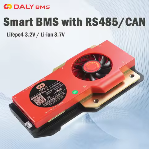 Daly Smart BMS 4S Lifepo4 12V 100A 3S 8S 24V 40A 60A 150A 16S 48V 200A 250A BMS with CANBUS RS485 Li
