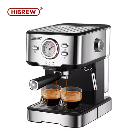 HiBREW Coffee Machine Cafetera 20 Bar Espresso Inox Semi Automatic Expresso Cappuccino Hot Water Ste
