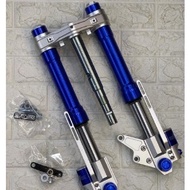 Enkei USD Up Side Down Front Fork Complete Set Yamaha Y15zr Y15 CNC Machines Ready Stock Gold / Blue