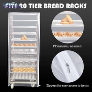 [vsrhkq] PVC Pan Rack Cover Bread Bun Holder Storage Organizer Shelf Protector for Kitchen Rack