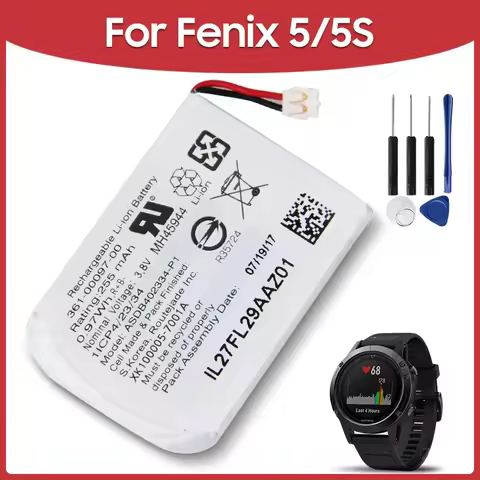 New Replacement Battery 361-00097-00 361-00096-00 361-00098-00 For Garmin Fenix 5 6 Fenix 5S Fenix 5