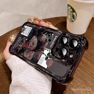 3 In1 Dark Night Rose Case For Vivo X200 X200S X200U X200pro X200pro mini,IQ00 NEO5 NEO7 SE 8 PRO 9 